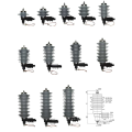 Dispositivo de distribución de potencia de alto voltaje 42kV Arrester Polymer Electric Lighning Arrester